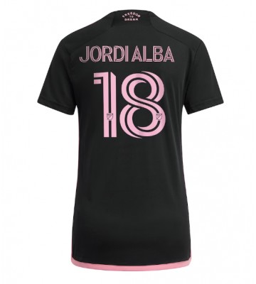 Inter Miami Jordi Alba #18 Segunda Equipación Mujer 2023-24 Manga Corta